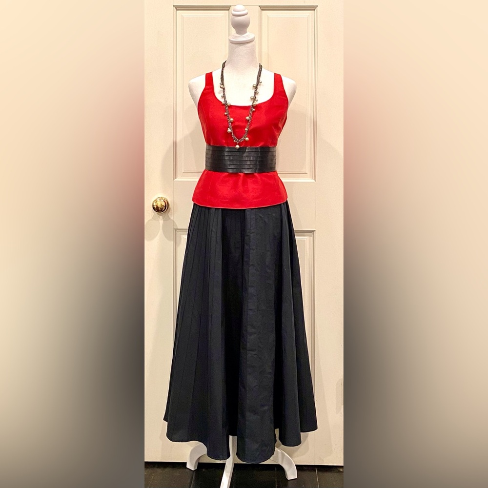 Ralph Lauren green label black maxi pleated skirt - Picture 13 of 13